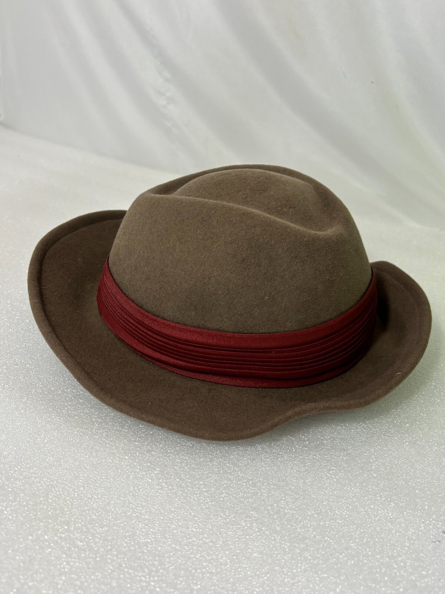 Vintage Betmar New York Wool Fedora Hat Tan Brown with  display picture 2