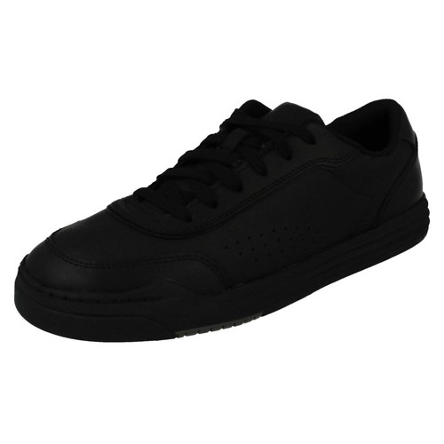 Zapatos escolares Clarks 'Urban Solo Y' de cuero negro para niños mayores con cordones - Imagen 10 de 18