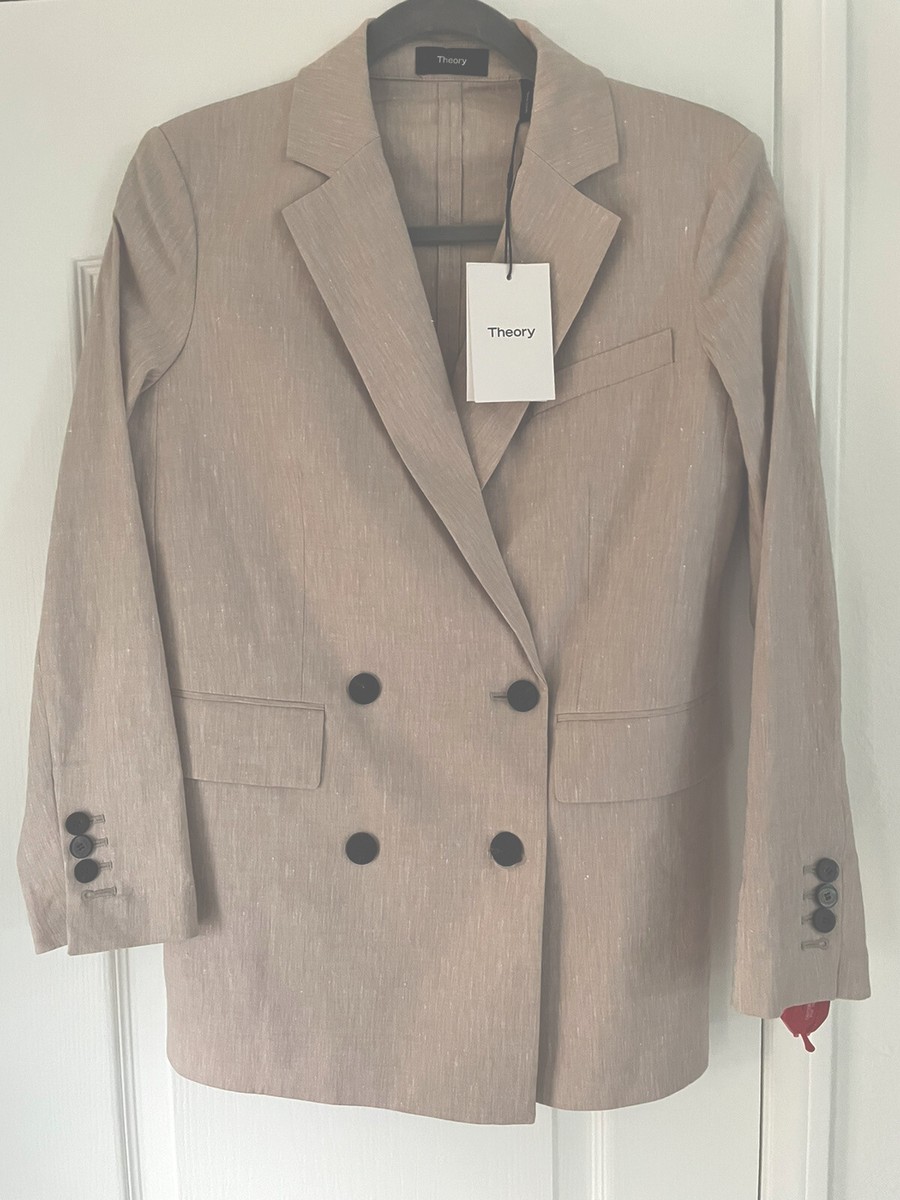 ジャケット・アウター theory 21SS PINSTRIPE LINEN PIAZZA JKT theory piazza jacket Caliver Mel 2 Wheat Melange linen blend