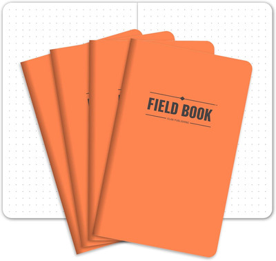 Elan Publishing Company Field Notebook/Journal - 5''X8'' - Orange Cover - Dot Grid