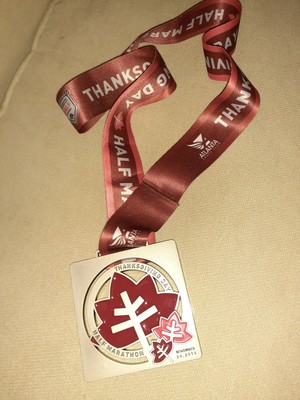 2015 Thanksgiving day Half Marathon Atlanta Medal Nov 26 ...