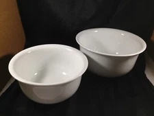Pair of Solid White DANSK Nesting Mixing Bowls