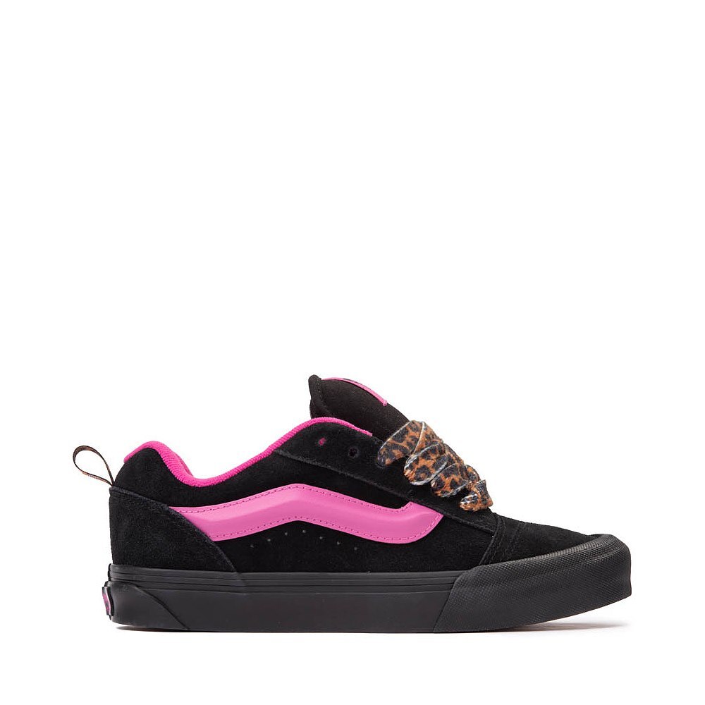 NIB*Vans*Knu Skool Skate Shoe *Sneaker*Black Pink Leopard*Womens 6