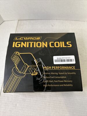 Lcwrgs Black High Performance Durable Reliability 6 Pieces Ignition Coils