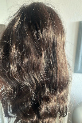 Esme Bang Lace Front Fransen gerade gewellt lang European 100% Echthaar Perücke