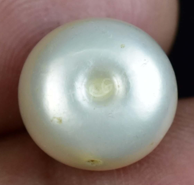 Perle Naturelle De Mer Du Sud - Violet Or D'Australie - 3,40 Ct - 8,00 Mm Ronde - Certifiée GDL - Non Traitée