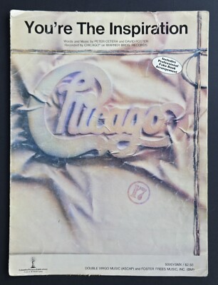 You're The Inspiration Sheet Music Chicago Piano 1984 Double Virgo USA SELLER