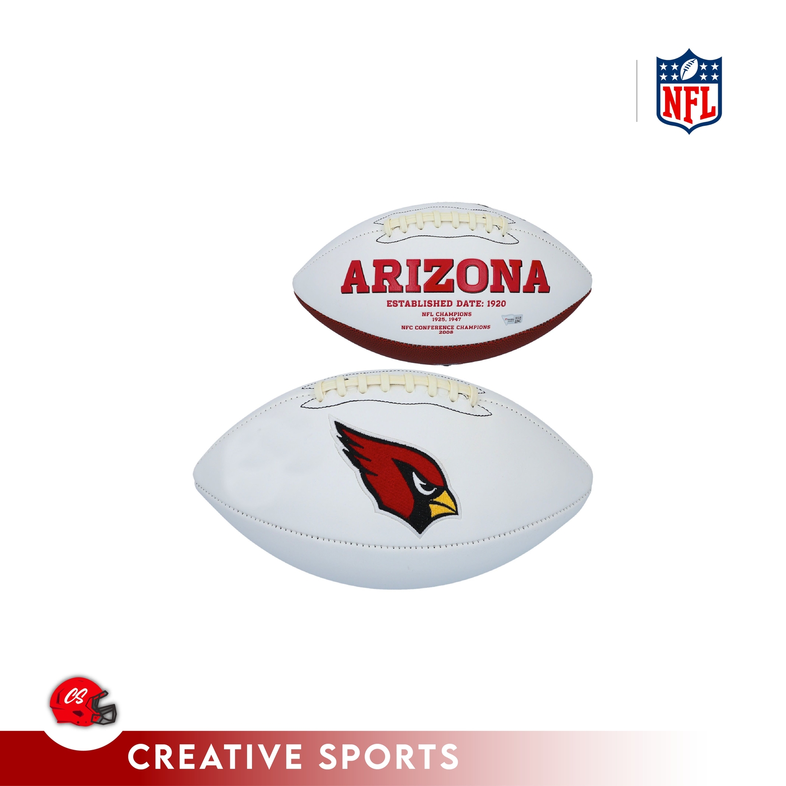 Arizona Cardinals Embroidered Logo Signature Series Full Size Football ...