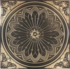 # 238 Antique Brass ­2'x2' PVC Decorative Ceiling Tile ­Glue Up/Grid 