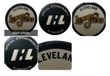 CLEVELAND LUMBER JACKS VINTAGE IHL OFFICIAL HOCKEY PUCK BY OMNITRADE CZECHOSLOVA