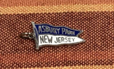 Enamel Asbury Park NJ Sterling Silver Flag Charm Bruce Springsteen Jersey Shore