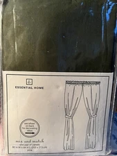 Essential Home Panel Curtain Pair In The Color Pine 80” Wide By 84” Long NEW