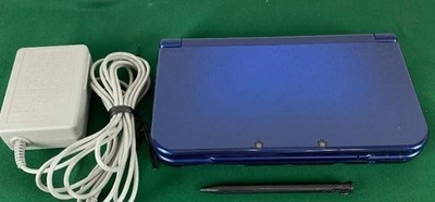New Nintendo 3DS XL Metallic Blue Dual IPS Tested w/ Touch Pen AC Adapter #01