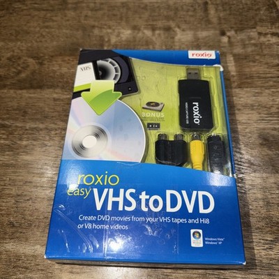 New/OPEN BOX Roxio Easy VHS to DVD Converter For VHS Tapes Hi8 Video8 Windows