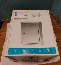 MAILBOX Regent Stainless Steel Locking Wall Mount Mailbox New