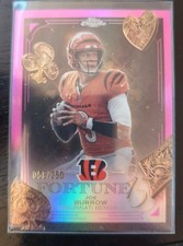 2025 Topps Chrome Joe Burrow PINK Parallel /250 Bengals NFL FORTUNE 15