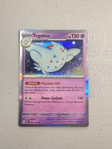 Togekiss 085/197 Rare Obsidian Flames Pokemon Holo Near Mint