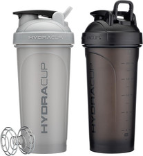 ProFlow 2 Pack 28 oz Shaker Bottles for Protein Shakes, Shaker Cups with Ba