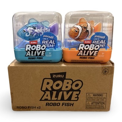 Zuru Robo Alive Robo Fish 2PK - Color Changing Robotic Swimming Fish, 5 Options