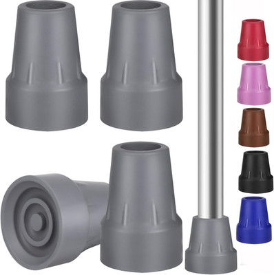 Crutch Tips Heavy Duty Replacement Rubber Cane,Hiking Walker Tips 3/4  Non-Slip 