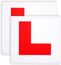 2 x FULLY MAGNETIC L PLATES SECURE Quick Easy To Fix Learner Sign Legal Size