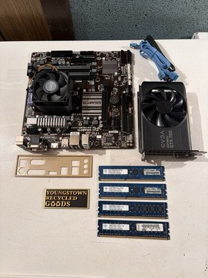 GIGABYTE GA-78LMT-USB3 MOTHERBOARD PHENOM II X 4 3.2GHz CPU 16GB RAM GF GTX 750
