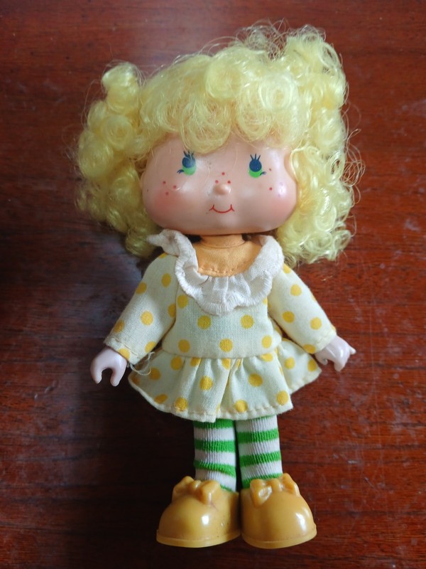 Vintage 1979 Strawberry Shortcake Lemon Meringue Doll 6" with Shoes and Outfit