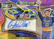 2025 Panini Select NASCAR Trackside Action Tie-Dye Kenny Wallace AUTO #08/25