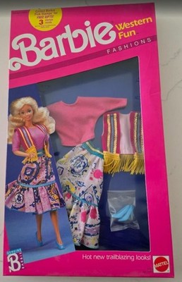 1989 Vintage Western Fun Barbie Fashion NRFB 9951 | eBay