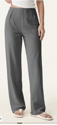 Women s OGLMove Wrinkle-resistant Cotton-linen Straight Leg Pant Small Gray