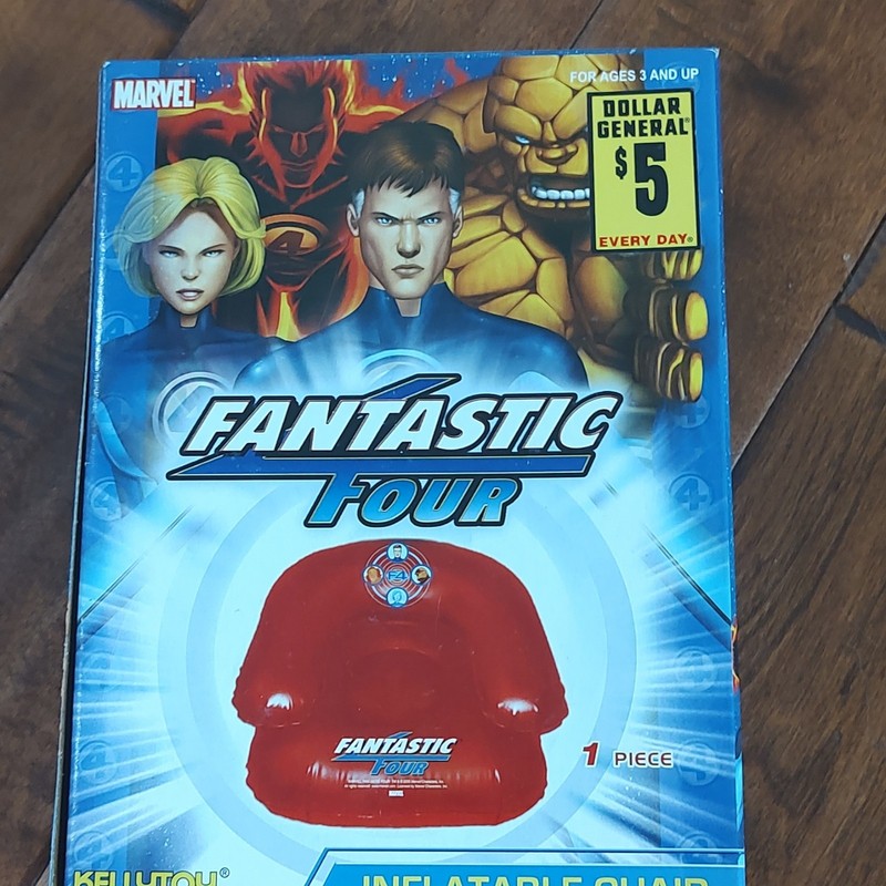 Vintage Blue New Kellytoy Marvel Fantastic Four Inflatable Chair Red Kids 12in