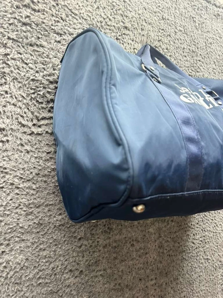 Bolso de Lona Jean Paul Gaultier Perfumes Estampado Gráfico Logo Azul Marino Foto 4 de 4