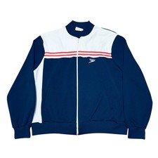 Vintage 90s Speedo Full-Zip Jacket Mens Large Logo Swim Sportswear Striped