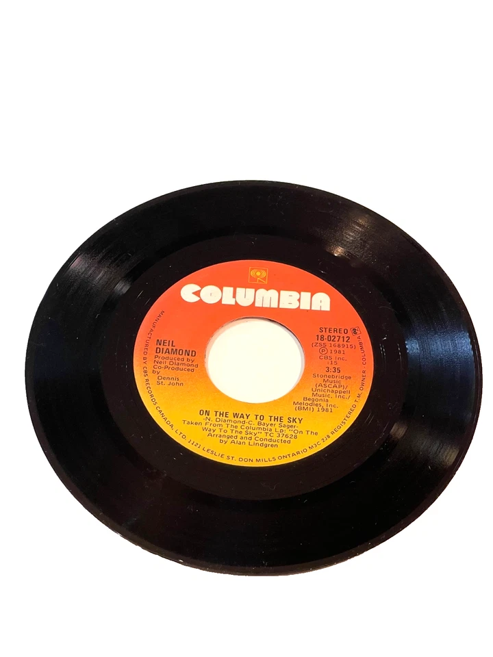 Neil Diamond - On the way to the sky & Save me 7" 45 RPM (#159) - Image 2 of 3