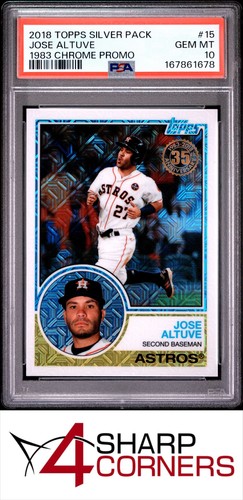 2018 TOPPS SILVER PACK 1983 CHROME PROMO #15 JOSE ALTUVE ASTROS PSA 10
