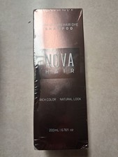 Nova Hair Dark Brown Dye Shampoo, 6.76 fl oz