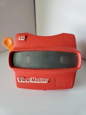 Vintage 1980s Red Viewmaster 3D View-Master Viewer Orange Lever Model L