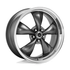 17x8 American Racing AR105 Anthracite Machined Wheels 5x5 (0mm) Set of 4