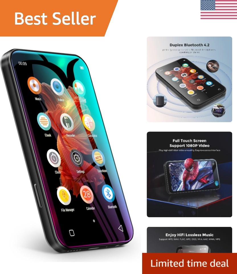With Bluetooth, 4.0" Full Touchscreen Mp4 Player With Speake