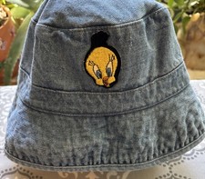 Vintage 90s Looney Tunes Tweety Bird Bucket Hat Acme One Size