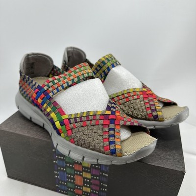 Bernie Mev Comfi Sandals Shoes Womens Size 9 Bronze Multi Woven Comfort Slip On
