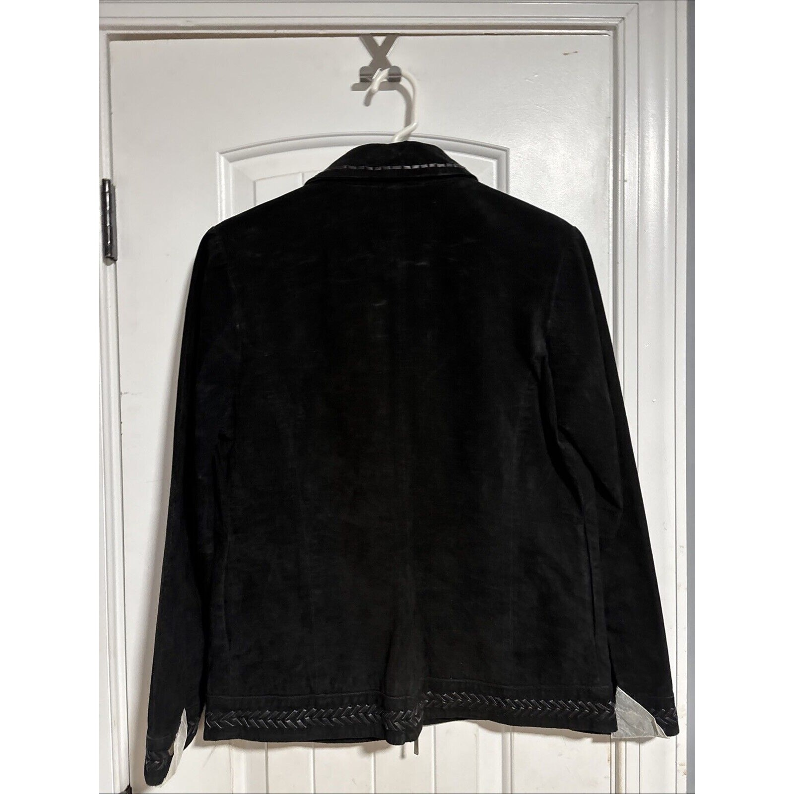 Ameri Mode Women's S Black Full Zip Jacket Collar… - image 3