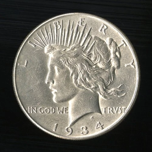 US Coin 1934 Peace Silver Dollar AU NO RESERVE!