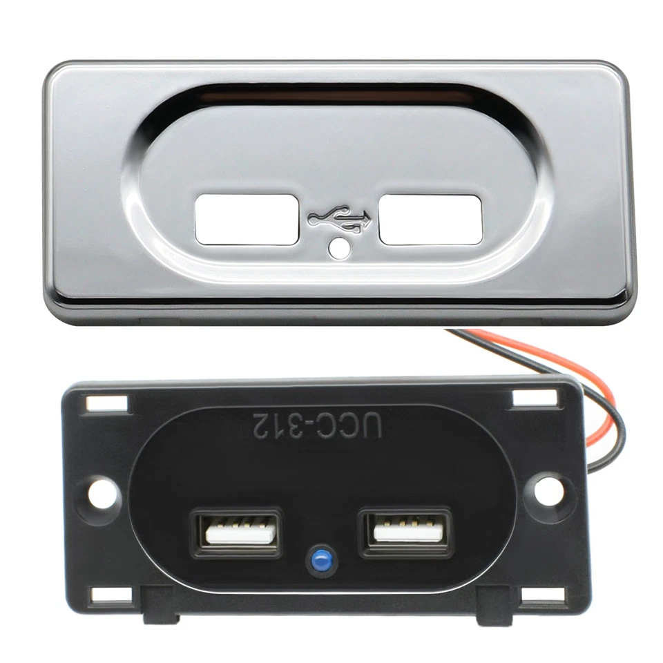 12-24V 3.1A Doble Puerto USB Cargador Rápido Enchufe Toma de corriente Panel Moto Coche. Foto 3 de 4