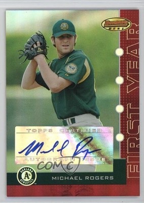 2005 Bowman's Best Red 160/199 Michael Rogers #122 Rookie Auto RC 1a69
