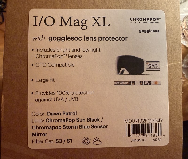 Smith I/O Mag XL Snow Goggles New, Still In Original Box