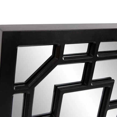 Howard Elliot Aldrich 46 1/2" High Matte Black Wood Wall Mirror - Picture 2 of 5