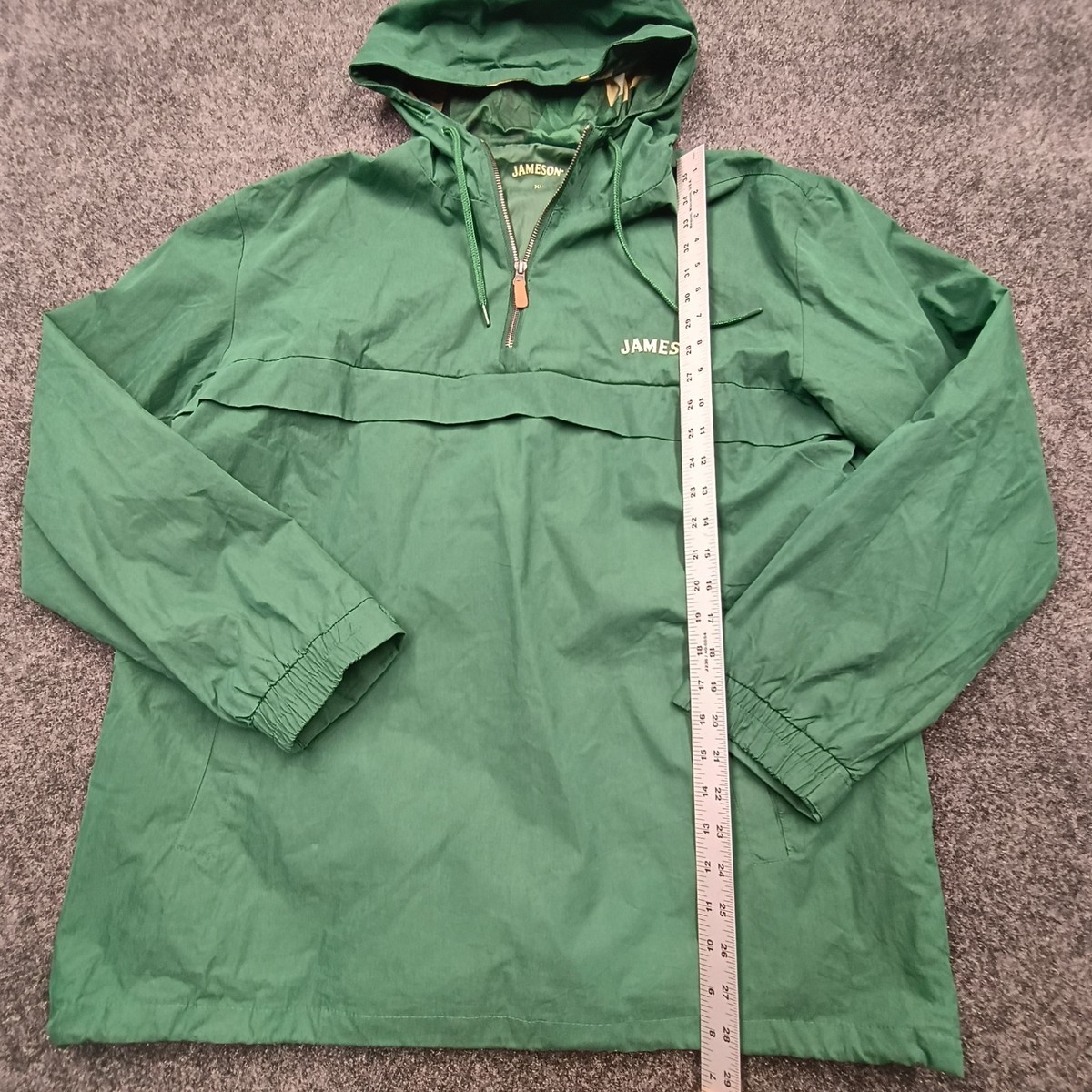 Jameson Whiskey 1/2 Zip Canvas Rain Jacket Hoodie Poncho Pullover