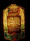 Vintage Old Style Beer Lighted Sign G Heileman Brewing Co Faux Stained Glass