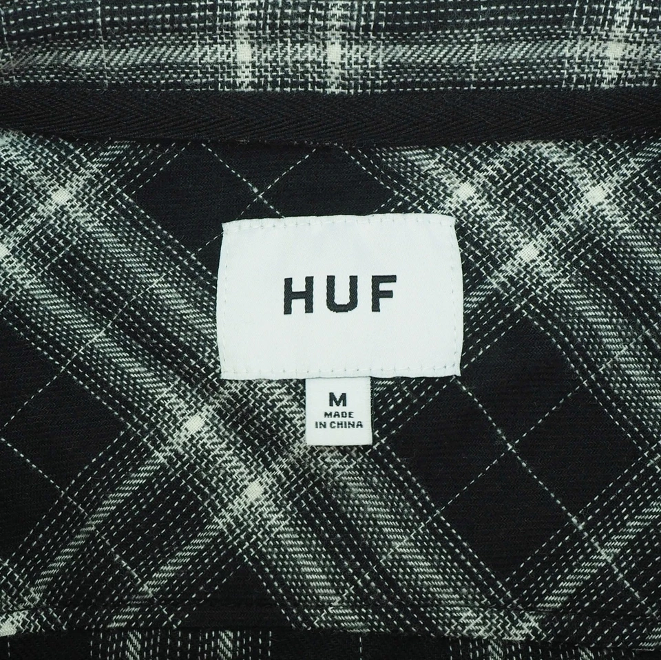 Nueva Camisa Huf Abotonada Para Hombres Mediana Negra Ojos Ópticos AOP Ojos Mezcla de Algodón Foto 4 de 4